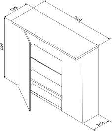 Am.Pm Зеркало-шкаф Spirit 60 с подсветкой, белый глянец – фотография-2